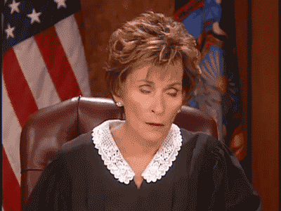 Judge Judy Rolling Her Eyes